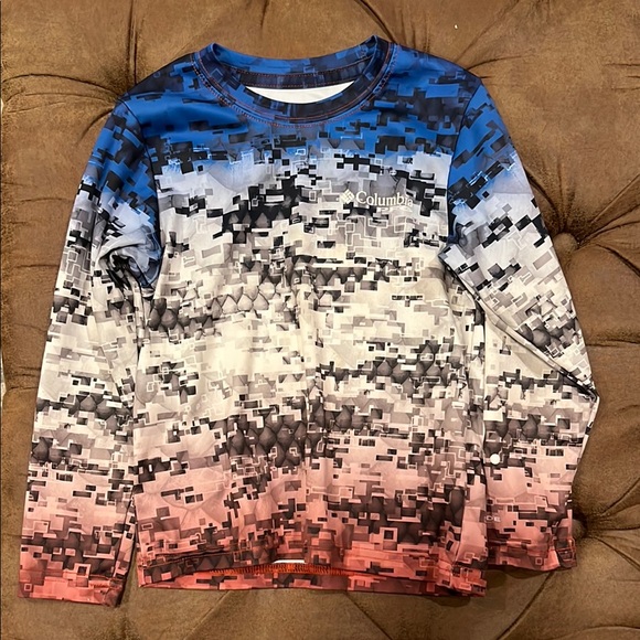 Columbia Other - Columbia Blue and Red Long Sleeve Tee